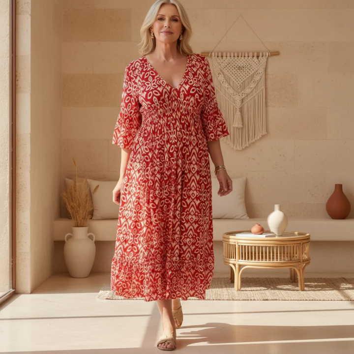 Lillia - Boho Printed Dress