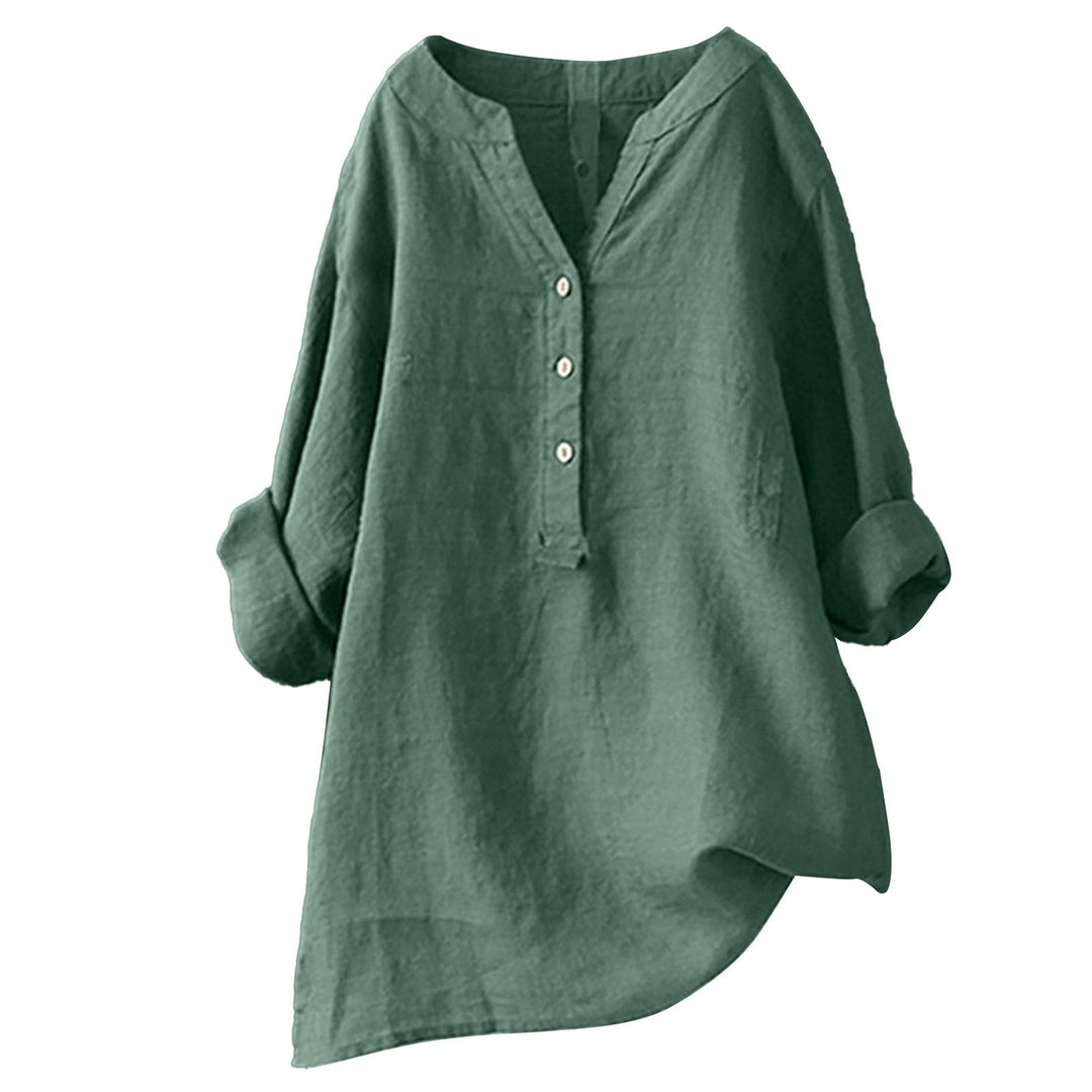 Addison – Relaxed Button-Front Tunic Blouse