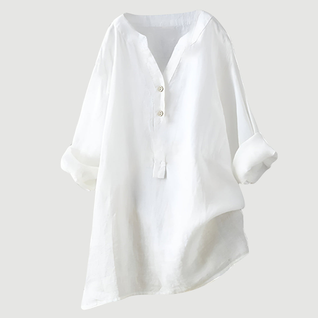 Addison – Relaxed Button-Front Tunic Blouse