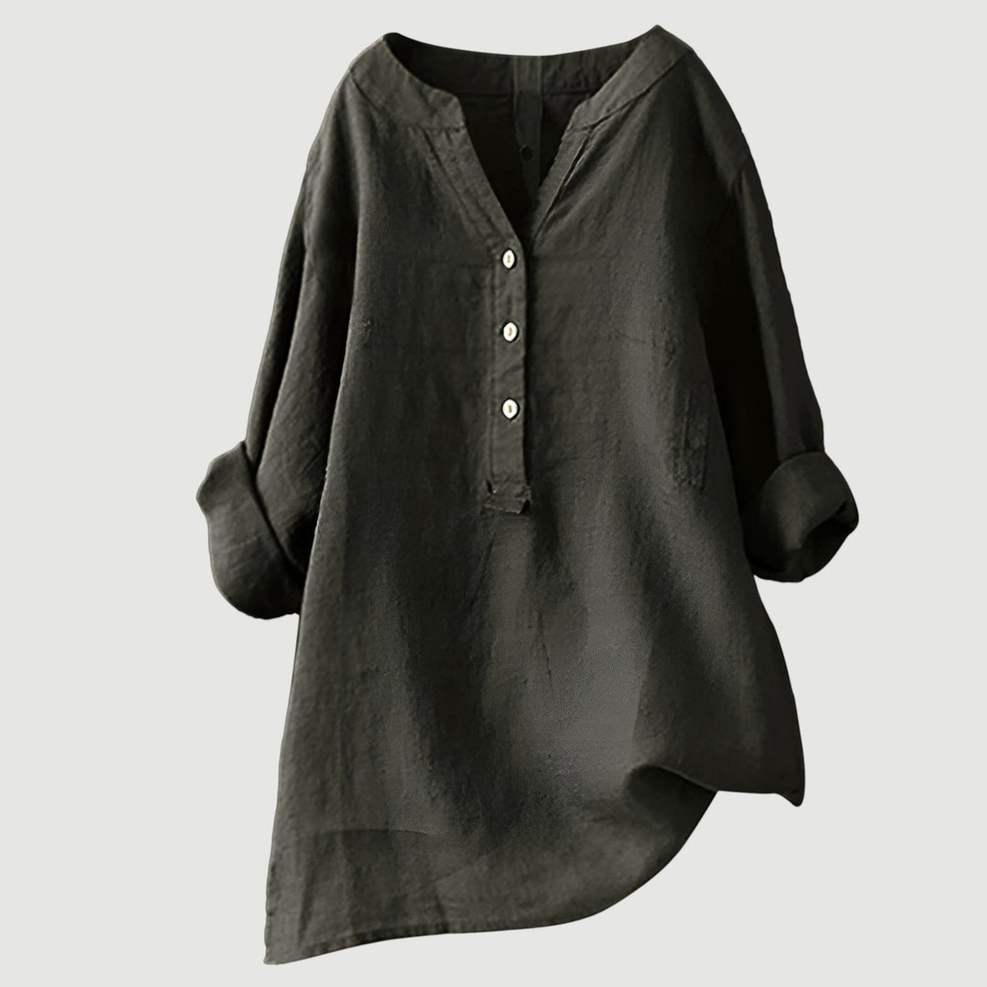 Addison – Relaxed Button-Front Tunic Blouse