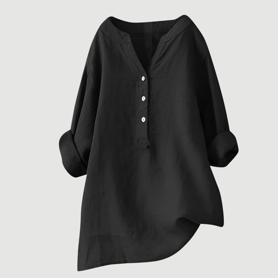 Addison – Relaxed Button-Front Tunic Blouse