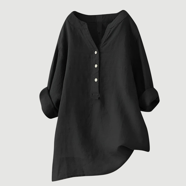 Addison – Relaxed Button-Front Tunic Blouse