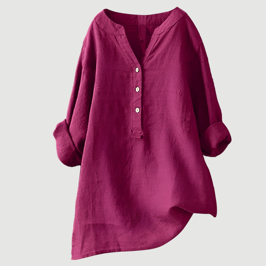 Addison – Relaxed Button-Front Tunic Blouse