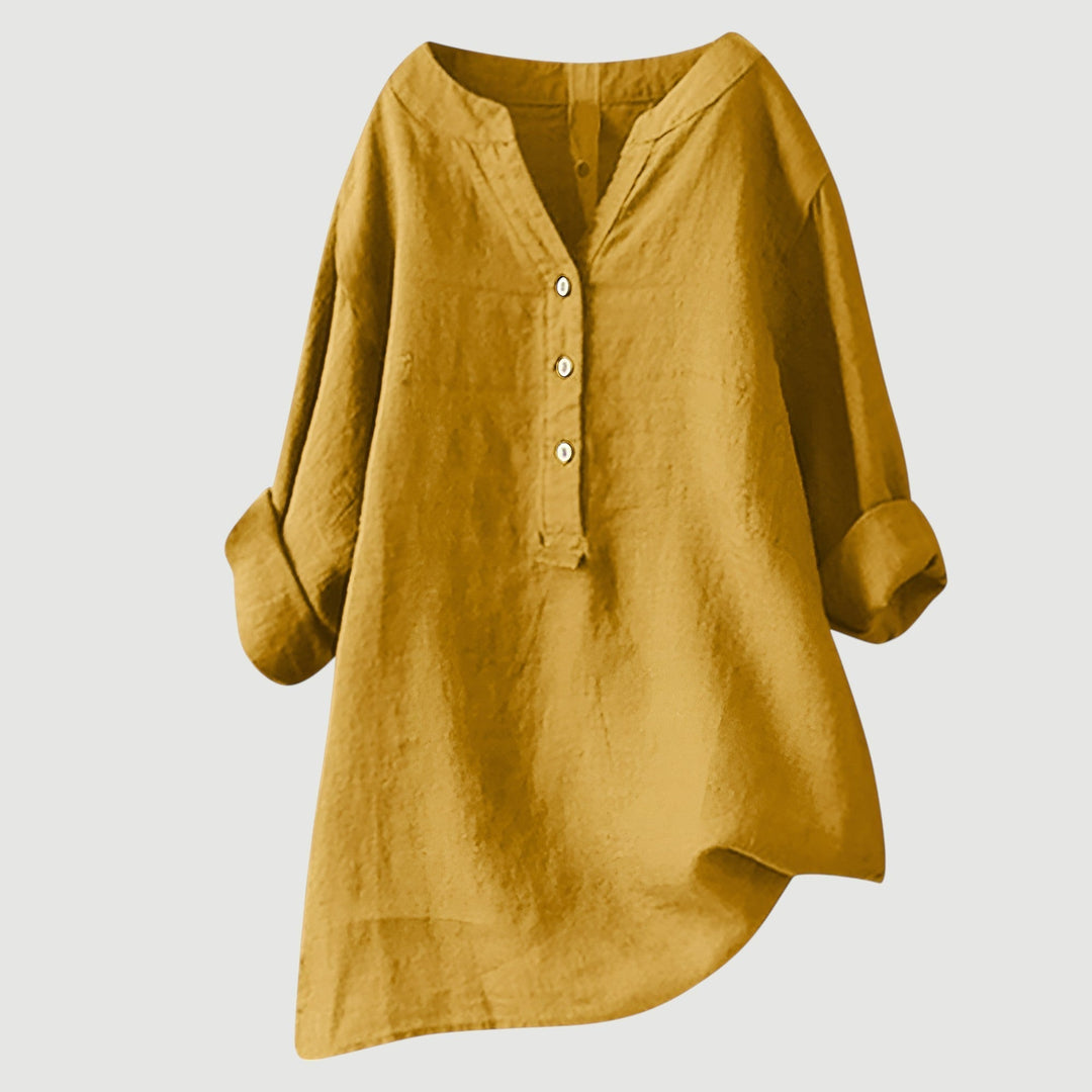 Addison – Relaxed Button-Front Tunic Blouse